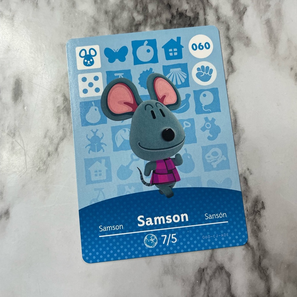 Animal Crossing Samson Amiibo Card